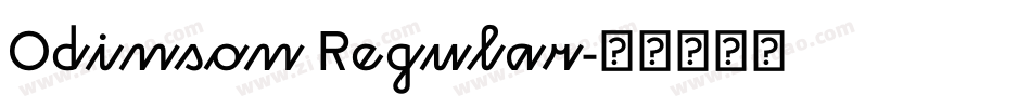 Odinson Regular字体转换